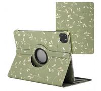 imoshion Coque tablette Design rotatif à 360° pour Apple iPad Pro 11 (2025) M5 / (2024) M4 - Green Flowers