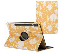 imoshion Coque tablette Design rotatif à 360° pour Samsung Galaxy Tab S10 Plus / Tab S9 FE Plus / Tab S9 Plus - Yellow Flowers