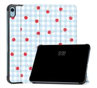 imoshion Coque tablette Design Trifold pour Apple iPad 11 (2025) 11 pouces A16 / iPad 10 (2022) 10.9 pouces - Cherry Check