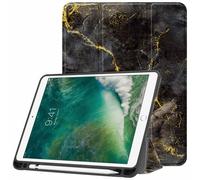 imoshion Coque tablette Design Trifold pour Apple iPad 6 (2018) 9.7 pouces / iPad 5 (2017) 9.7 pouces / Air 2 (2014)/Air 1 (2013) - Black Marble