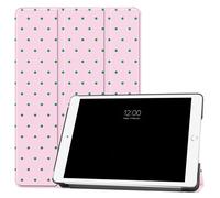imoshion Coque tablette Design Trifold pour Apple iPad 9 (2021) 10.2 pouces / iPad 8 (2020) 10.2 pouces / iPad 7 (2019) 10.2 pouces - Happy Dots