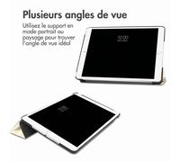 imoshion Coque tablette Design Trifold pour Apple iPad 9 (2021) 10.2 pouces / iPad 8 (2020) 10.2 pouces / iPad 7 (2019) 10.2 pouces - Garden Stripes