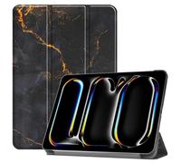 imoshion Coque tablette Design Trifold pour Apple iPad Pro 11 (2024) M4 - Black Marble