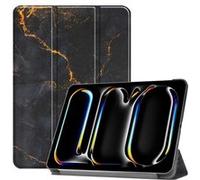 imoshion Coque tablette Design Trifold pour Apple iPad Pro 11 (2025) M5 / (2024) M4 - Black Marble