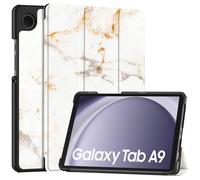 imoshion Coque tablette Design pour Samsung Galaxy Tab A9 8.7 pouces - White Marble