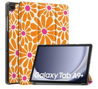 imoshion Coque tablette Design Trifold pour Samsung Galaxy Tab A9 Plus - Orange Flower Connect