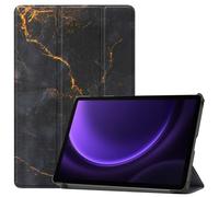 imoshion Coque tablette Design Trifold pour Samsung Galaxy Tab S9 11.0 pouces / Tab S10 FE / S9 FE 10.9 pouces - Black Marble