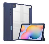 Coque rigide,Coque portefeuille Samsung Galaxy Tab S6 Lite, Samsung Galaxy Tab S6 Lite (2022), Samsung Galaxy Tab S6 Lite (2024) imoshion imoshion Trifold Hardcase Bookcase Bleu foncé