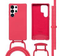 imoshion Couverture arrière en couleur avec cordon détachable MagSafe pour le Samsung Galaxy S25 Ultra - Rouge framboise