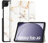 imoshion Design Bibliothèque pliante pour la Samsung Galaxy Tab A9 8.7 pouces - Marbre blanc
