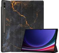 imoshion Design Bibliothèque pliante pour le Samsung Galaxy Tab S10 Ultra / Tab S9 Ultra - Marbre noir