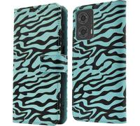 imoshion Design Bookcase voor de Motorola Moto G24 Power - Black Blue Stripes