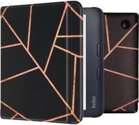 imoshion Design Slim Hard Case Sleep cover with stand for the Kobo Libra 2 / Tolino Vision 6 - Black Graphic