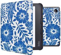 imoshion Design Slim Hard Case Sleep cover with stand for the Kobo Libra 2 / Tolino Vision 6 - Flower Tile