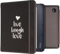 imoshion Design Slim Hard Case Sleep cover with stand for the Kobo Libra 2 / Tolino Vision 6 - Live Laugh Love