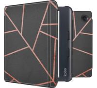 imoshion Design Slim Hard Case Sleep cover with stand for the Kobo Libra Colour - Black Graphic