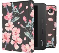 imoshion Design Slim Hard Sleepcover avec support pour Tolino Vision 5 - Blossom Watercolor Black