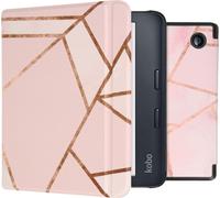 imoshion Design Slim Hard Case Sleepcover avec stand pour le Kobo Libra 2 / Tolino Vision 6 - Rose Graphic