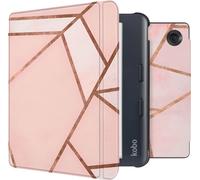 imoshion Design Slim Hard Case Sleepcover avec support pour la Kobo Libra Colour - Rose Graphic