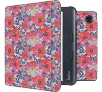 imoshion Design Slim Hard Case Sleepcover met stand for de Kobo Libra Colour - Flower Watercolor