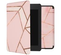 Coque à rabat design Slim Hard pour Amazon Kindle Paperwhite 4 Pink Graphic Rose