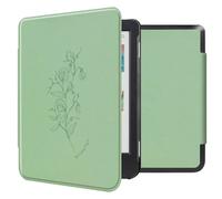 imoshion Design Slim Hard Case Sleepcover pour Kobo Clara Colour / BW - Floral Green