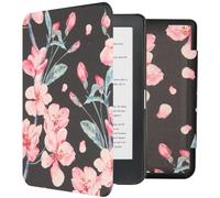 imoshion Design Slim Hard Case Sleepcover pour Kobo Clara HD - Blossom Watercolor Black