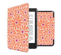 imoshion Design Slim Hard Case Sleepcover pour Kobo Nia - Orange Flowers Connect
