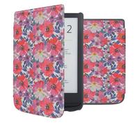 imoshion Design Slim Hard Case Sleepcover pour Pocketbook Touch Lux 5 / HD 3 / Basic Lux 4 / Vivlio Lux 5 - Flower Watercolor