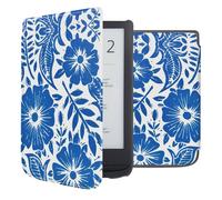 imoshion Design Slim Hard Case Sleepcover pour Pocketbook Touch Lux 5 / HD 3 / Basic Lux 4 / Vivlio Lux 5 - Flower Tile