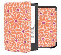 imoshion Design Slim Hard Case Sleepcover pour Pocketbook Verse Lite - Orange Flowers Connect