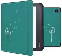 imoshion Design Slim Hard Case Sleepcover with stand for the Kobo Libra 2 / Tolino Vision 6 - Green Dandelion