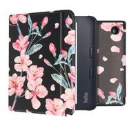 Coque Kobo Libra 2, Tolino Vision 6 Design Slim Hard Case Sleepcover Bookcase met stand iMoshion Rose