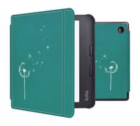 imoshion Design Slim Hard Sleepcover avec support pour Kobo Libra 2 / Tolino Vision 6 - Green Dandelion
