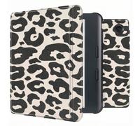 imoshion Design Slim Hard Sleepcover avec support pour Kobo Libra Colour - Leopard