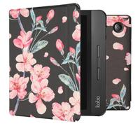 Coque pour Kobo Libra H2O Design Slim Hard Case Sleepcover Bookcase met stand Noir