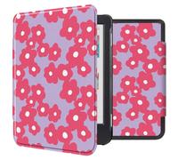 imoshion Design Slim Hard Case Sleepcover pour Kobo Clara Colour / BW - Dusty Rose Blossom