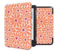 imoshion Design Slim Hard Case Bookcase voor de Kobo Clara Colour / BW - Orange Flowers Connect