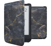 imoshion Design Slim Soft Case Sleepcover pour Pocketbook Touch Lux 5 / HD 3 / Basic Lux 4 / Vivlio Lux 5 - Black Marble
