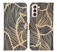imoshion Design Softcase Bookcase pour Samsung Galaxy S21 Plus - Golden Leaves