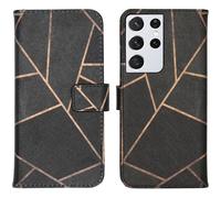 imoshion Design Softcase Bookcase pour Samsung Galaxy S21 Ultra - Black Graphic