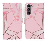 Coque pour Samsung Galaxy S23 Plus Similicuir Graphique rose