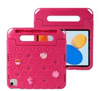 imoshion Étui à l'épreuve des enfants avec poupées détachables pour l'Apple iPad 11 (2025) 11 pouces A16 / iPad 10 (2022) 10.9 pouces - Rose