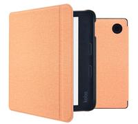 imoshion Étui de liseuse portefeuille Canvas Sleepcover avec support pour Kobo Libra 2 / Tolino Vision 6 - Peach