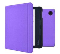 imoshion Étui de liseuse portefeuille Canvas Sleepcover avec support pour Kobo Libra Colour - Violet