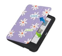 imoshion Étui de liseuse portefeuille design Pliable pour Kobo Clara Colour / BW - Flowers Distance