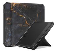 imoshion Étui de liseuse portefeuille design Pliable pour Kobo Libra 2 / Tolino Vision 6 - Black Marble