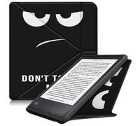 imoshion Étui de liseuse portefeuille design Pliable pour Kobo Libra 2 / Tolino Vision 6 - Don't touch