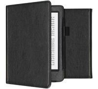 Coque pour Kobo Clara 2E,Tolino Shine 4 Etui de liseuse portefeuille en cuir végan Noir