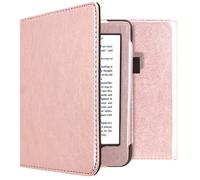 Coque Kobo Nia Étui de liseuse portefeuille en cuir végan iMoshion Rose dorée